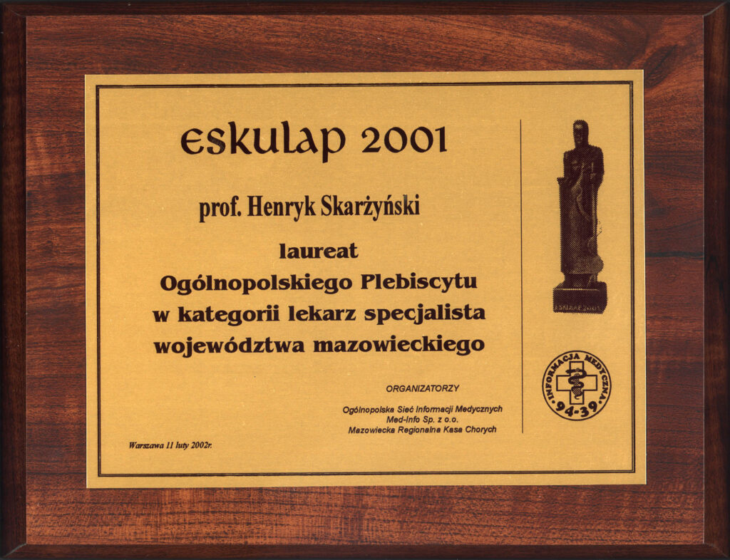 Nagroda „Eskulap 2001”