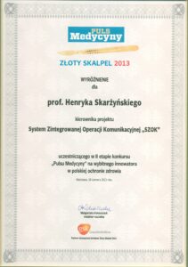 Prof. Henryk Skarżyński awarded for the „SZOK”® System