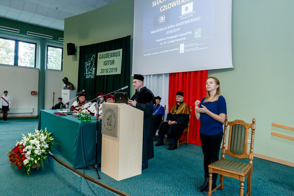 Professore Henryk Skarżyński ha tenuto una conferenza inaugurale presso l’Accademia di Pedagogia Speciale