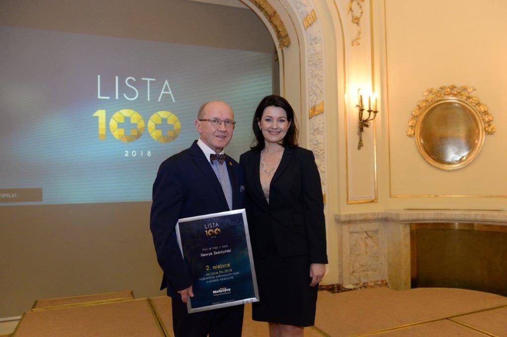 Professor Henryk Skarżyński in the top of 100 most influential people in Polish medicine